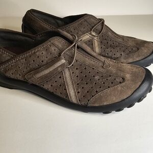Clarks Privo Brown Suede Leather Tequini Slip-On Athletic Shoes, Size 7M